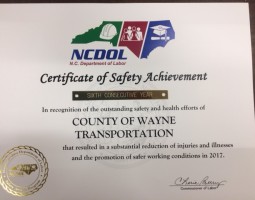 2018 safety award